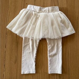 GAP Cream Tulle Skirt Leggings